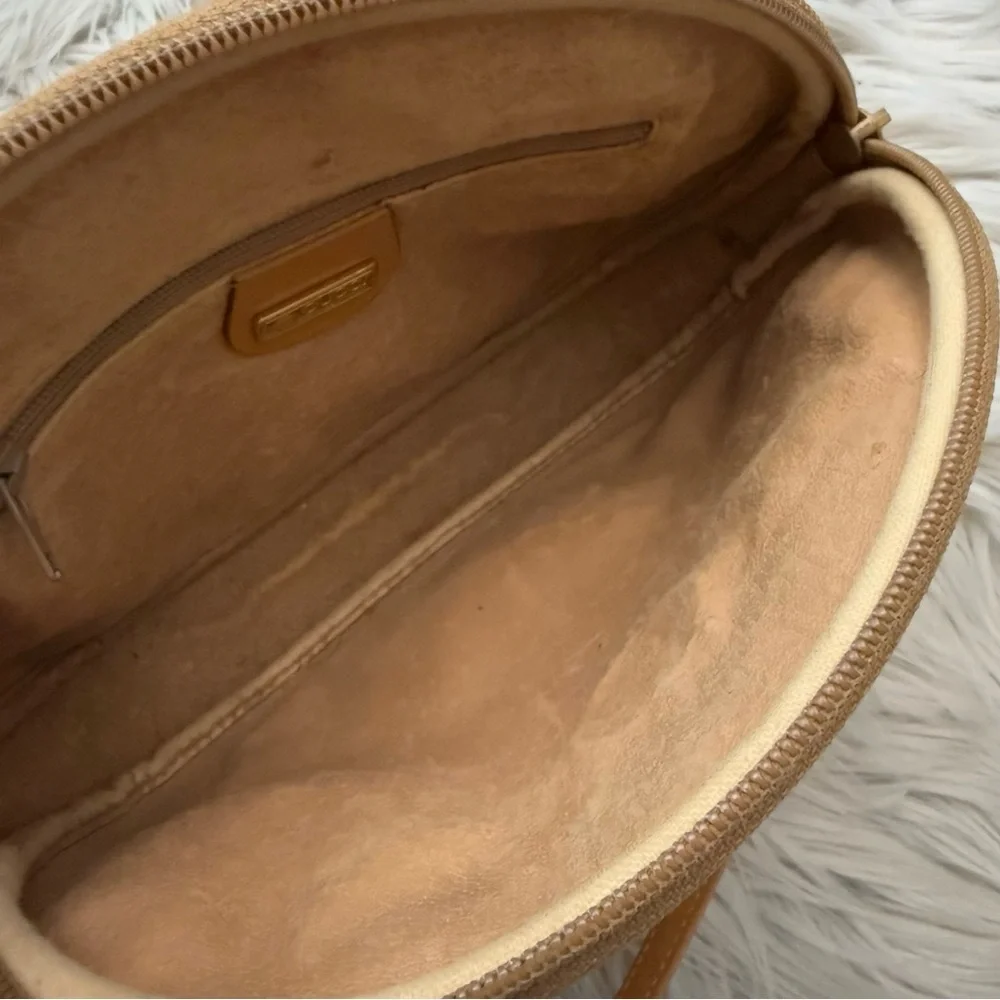 GUCCI Vintage Micro GG Canvas Shoulder Bag PVC Leather Beige - Picture 7 of 16